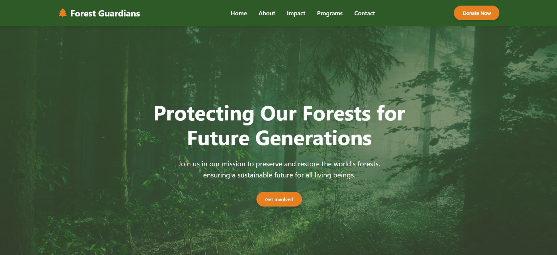 Forest-Conservation-Charity-Landing-Page-Design